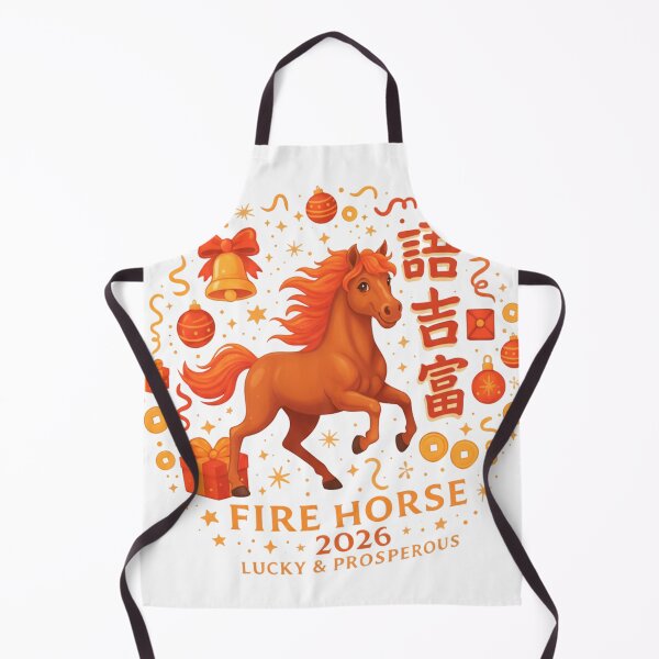 Item preview, Fire Horse 2026 – Lucky & Prosperous Chinese New Year Art designed and sold by C3J7.