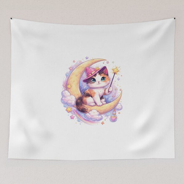 Item preview, Cute Witch Cat Moon designed and sold by Amr Siam.