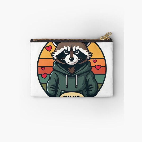 Item preview, grumpy Anti-Valentine Raccoon Sticker - Sarcastic Trash Panda Ew No Art designed and sold by The Grumpy Pet Club.