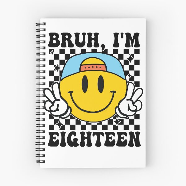 Item preview, Bruh I'm Eighteen 18 18th Birthday Groovy Boys Girls 18 Years Old designed and sold by Night Forest.