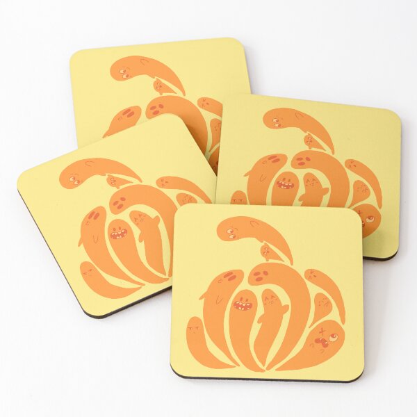 Item preview, Ghost In A Pumpkin Silhouette With yellow background  designed and sold by missmann.