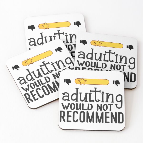 Item preview, Funny One Star Rating Adulting Review - Would Not Recommend Sarcastic Quote designed and sold by Pukisdaizi.