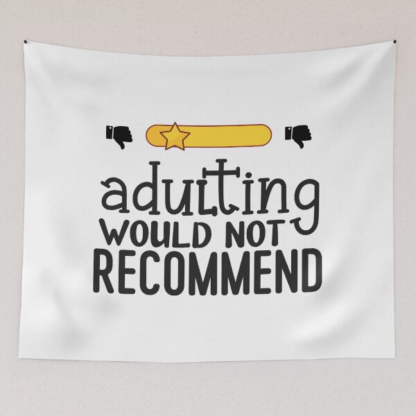 Item preview, Funny One Star Rating Adulting Review - Would Not Recommend Sarcastic Quote designed and sold by Pukisdaizi.