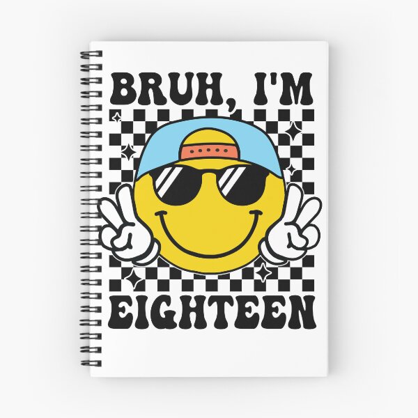 Item preview, Bruh I'm Eighteen 18 18th Birthday Groovy Boys Girls 18 Years Old designed and sold by Night Forest.