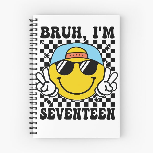 Item preview, Bruh I'm Seventeen 17 17th Birthday Groovy Boys Girls 17 Years Old designed and sold by Night Forest.