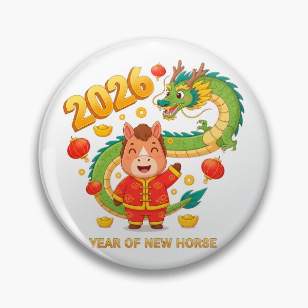 Item preview, 2026 Year of the Horse – Wealth & Prosperity Chinese New Year Art designed and sold by C3J7.