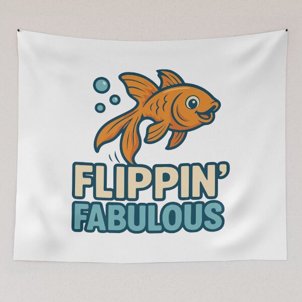 Item preview, Flippin’ Fabulous | Cute Fish Pun Aquarium Design designed and sold by storelibertys.