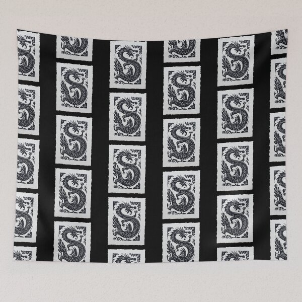 Item preview, Lino cut dragon designed and sold by MendaciousMina.