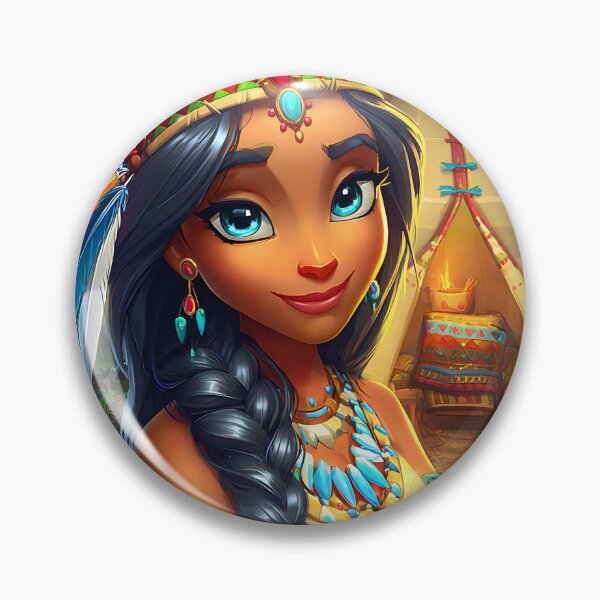 Item preview, Vibrant Native Woman in Lush Forest Setting designed and sold by Artessie.