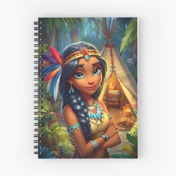 Item preview, Vibrant Native Woman in Lush Forest Setting designed and sold by Artessie.