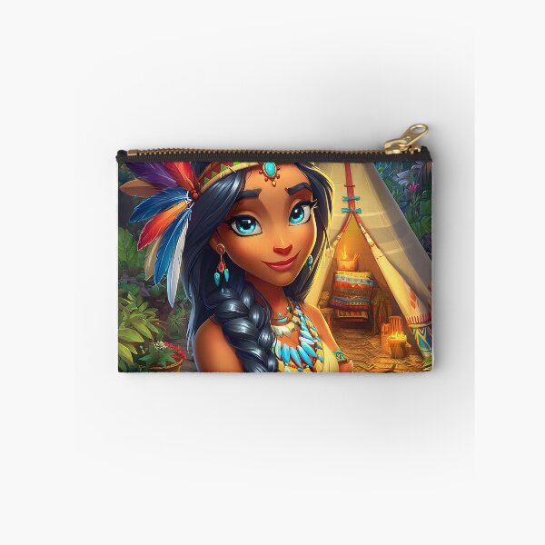Item preview, Vibrant Native Woman in Lush Forest Setting designed and sold by Artessie.