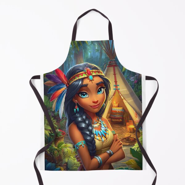 Item preview, Vibrant Native Woman in Lush Forest Setting designed and sold by Artessie.