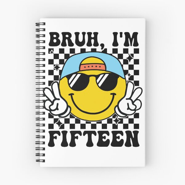 Item preview, Bruh I'm Fifteen 15 15th Birthday Groovy Boys Girls 15 Years Old designed and sold by Night Forest.