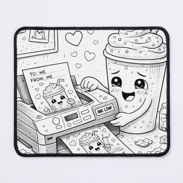 Item preview, Be My Valentine – Sad Cute Coffee Cartoon, Lonely Valentine Meme, Self Love Humor designed and sold by ComedyInkFactor.