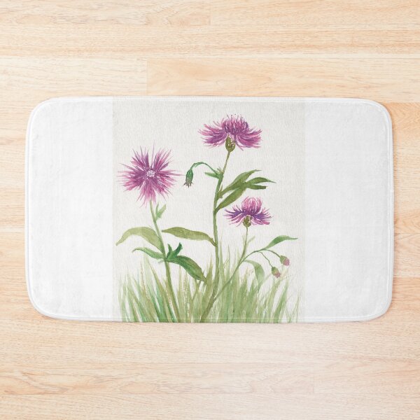 Item preview, Purple Thistle Flowers on Grass designed and sold by Katherine Miller Art.