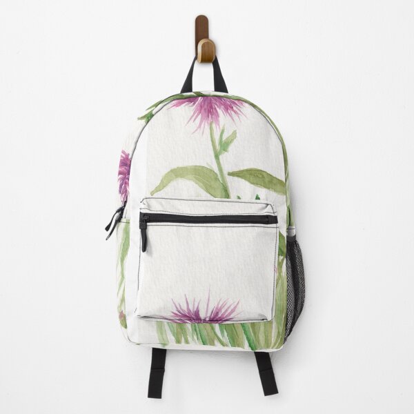 Item preview, Purple Thistle Flowers on Grass designed and sold by Katherine Miller Art.