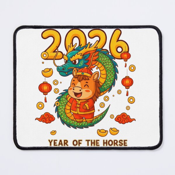 Item preview, 2026 Year of the Horse – Wealth & Prosperity Chinese New Year Art designed and sold by C3J7.