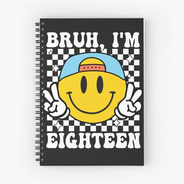 Item preview, Bruh I'm Eighteen 18 18th Birthday Groovy Boys Girls 18 Years Old designed and sold by Night Forest.