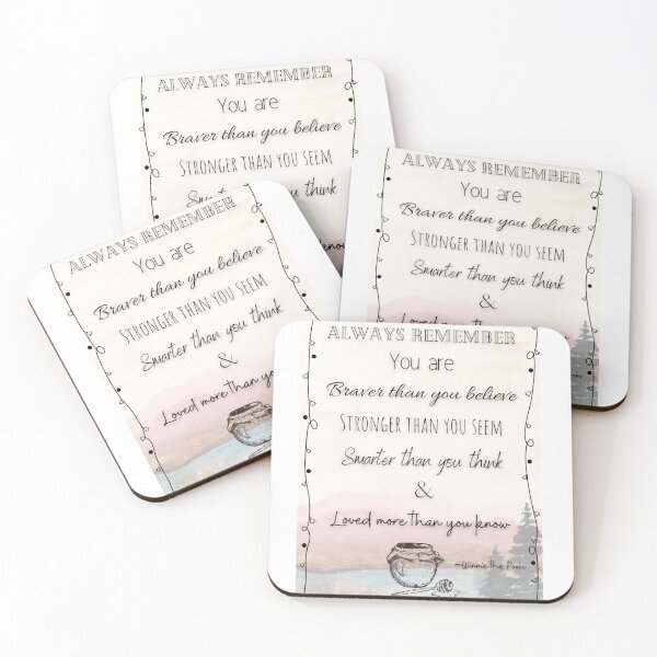 Item preview, Winnie the Pooh 'Braver than you believe'  designed and sold by LoveGraceValor.