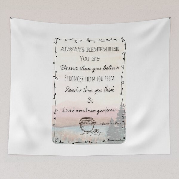 Item preview, Winnie the Pooh 'Braver than you believe'  designed and sold by LoveGraceValor.