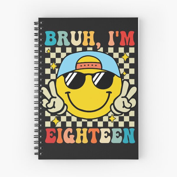 Item preview, Bruh I'm Eighteen 18 18th Birthday Groovy Boys Girls 18 Years Old designed and sold by Night Forest.