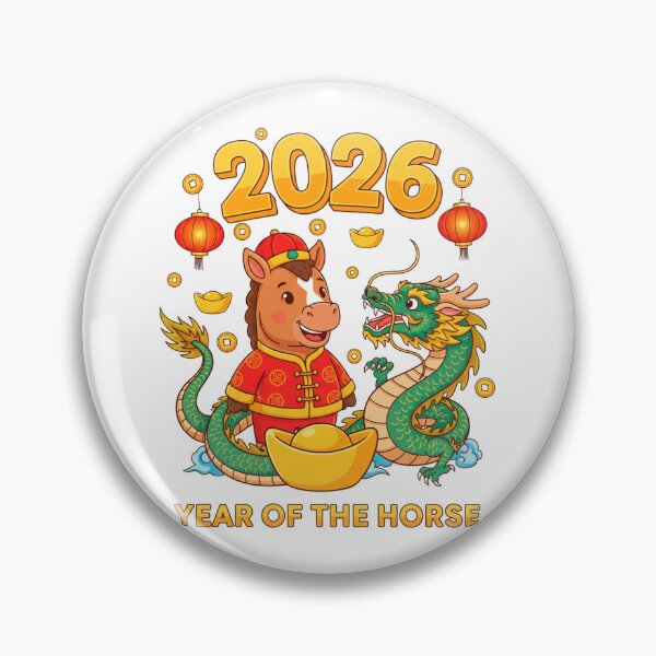 Item preview, 2026 Year of the Horse – Wealth & Prosperity Chinese New Year Art designed and sold by C3J7.