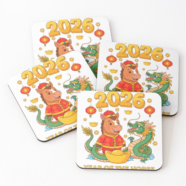 Item preview, 2026 Year of the Horse – Wealth & Prosperity Chinese New Year Art designed and sold by C3J7.