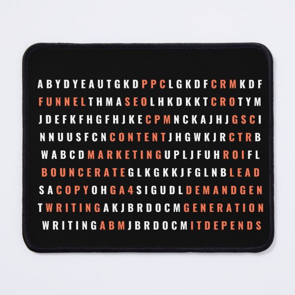 Item preview, Digital Marketing Word Puzzle Strategy Search (Black Background) designed and sold by Profes Studo.
