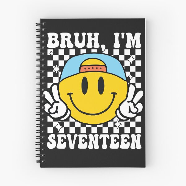 Item preview, Bruh I'm Seventeen 17 17th Birthday Groovy Boys Girls 17 Years Old designed and sold by Night Forest.