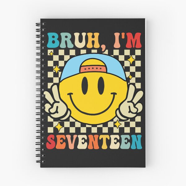 Item preview, Bruh I'm Seventeen 17 17th Birthday Groovy Boys Girls 17 Years Old designed and sold by Night Forest.