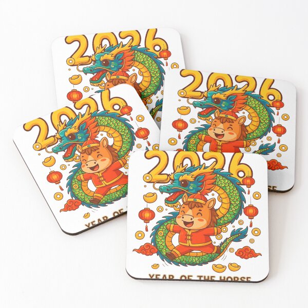Item preview, 2026 Year of the Horse – Wealth & Prosperity Chinese New Year Art designed and sold by C3J7.