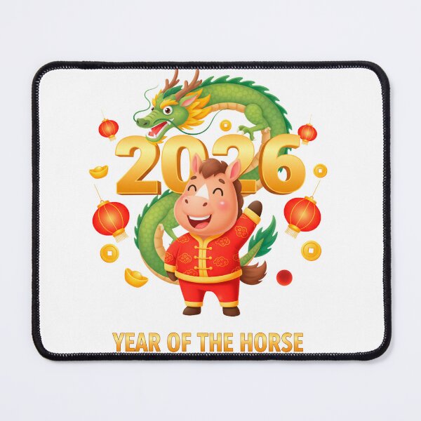 Item preview, 2026 Year of the Horse – Wealth & Prosperity Chinese New Year Art designed and sold by C3J7.