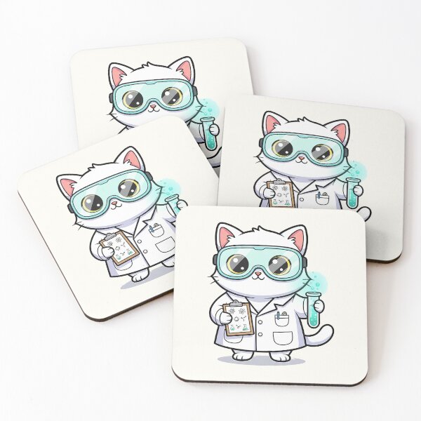 Item preview, Cute Scientist Cat Cartoon designed and sold by HoopeStylee.