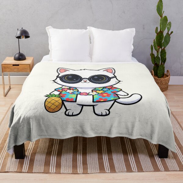 Item preview, Cute Hawaiian Cat Cartoon designed and sold by HoopeStylee.