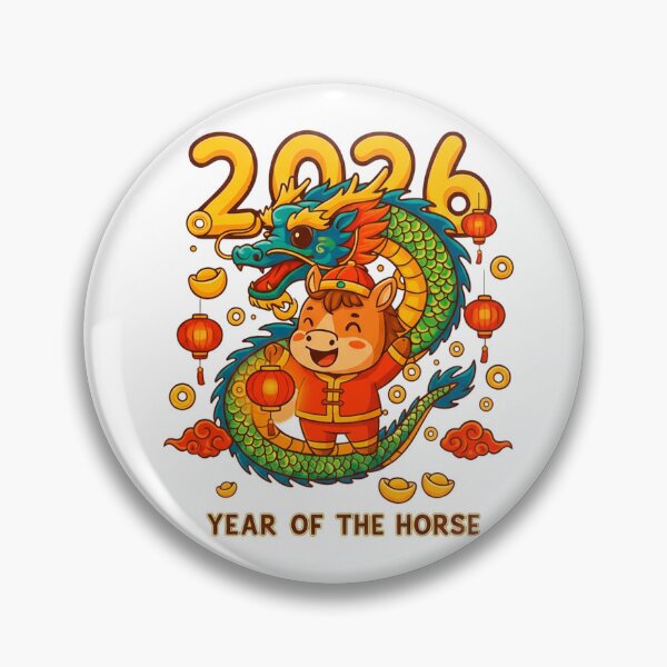 Item preview, 2026 Year of the Horse – Wealth & Prosperity Chinese New Year Art designed and sold by C3J7.