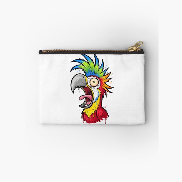 Item preview, Crazy Colorful Parrot Scream Cartoon Illustration designed and sold by aaljone007.