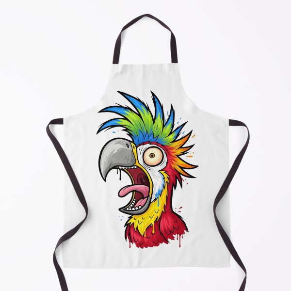 Item preview, Crazy Colorful Parrot Scream Cartoon Illustration designed and sold by aaljone007.