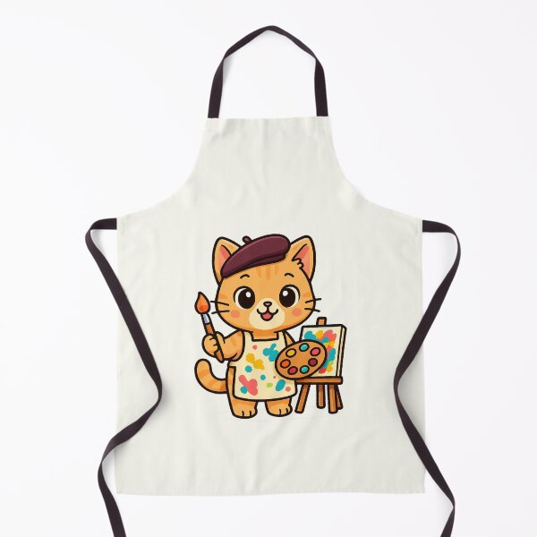 Item preview, Cute Artist Cat Cartoon designed and sold by HoopeStylee.