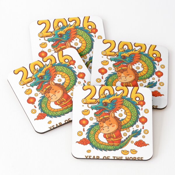 Item preview, 2026 Year of the Horse – Wealth & Prosperity Chinese New Year Art designed and sold by C3J7.