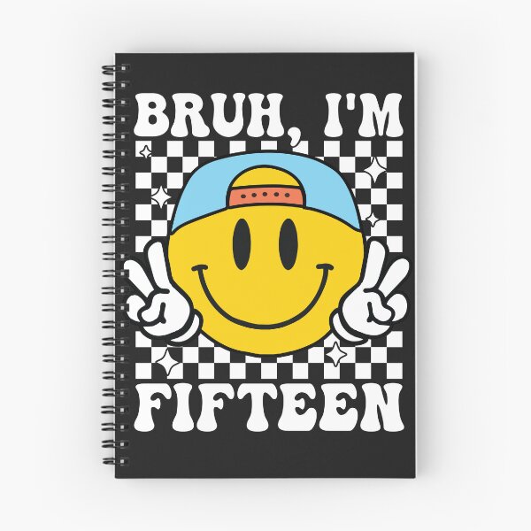 Item preview, Bruh I'm Fifteen 15 15th Birthday Groovy Boys Girls 15 Years Old designed and sold by Night Forest.