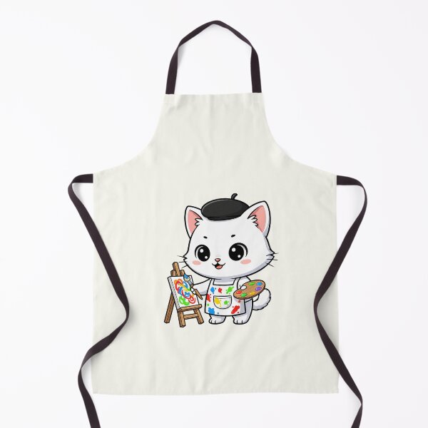 Item preview, Cute Artist Cat Cartoon designed and sold by HoopeStylee.
