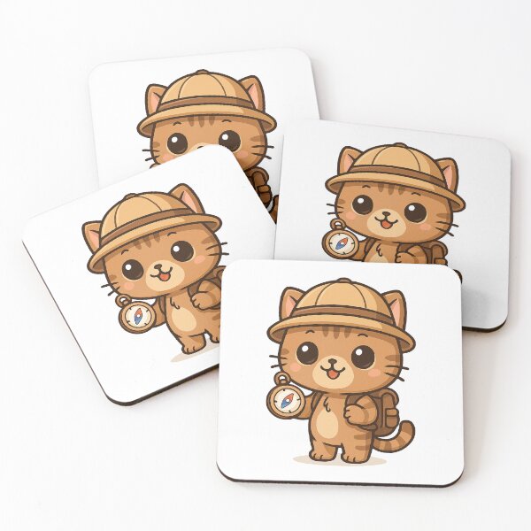 Item preview, Cute Explorer Cat Cartoon designed and sold by HoopeStylee.