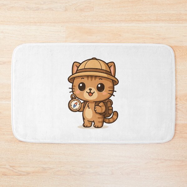Item preview, Cute Explorer Cat Cartoon designed and sold by HoopeStylee.