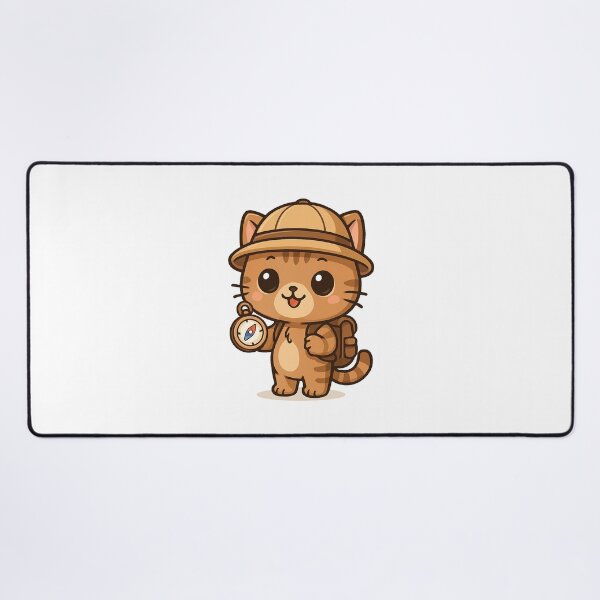 Item preview, Cute Explorer Cat Cartoon designed and sold by HoopeStylee.