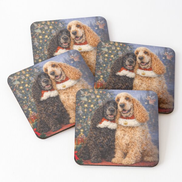 Item preview, English Cocker Spaniel Christmas designed and sold by Rowena Cherry Art.