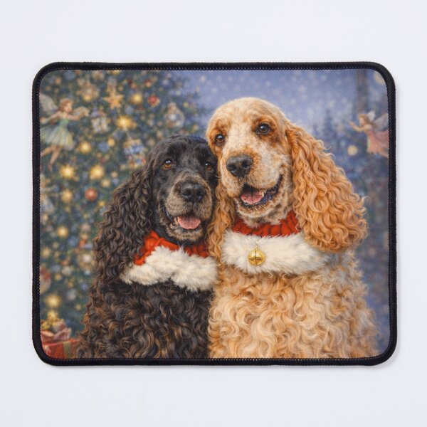 Item preview, English Cocker Spaniel Christmas designed and sold by Rowena Cherry Art.