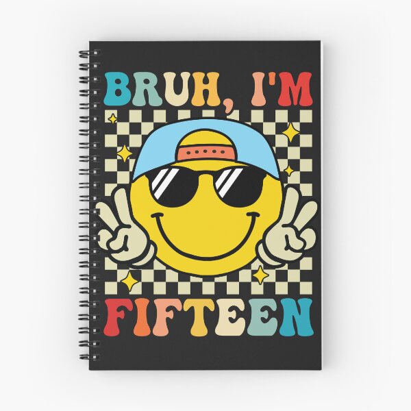 Item preview, Bruh I'm Fifteen 15 15th Birthday Groovy Boys Girls 15 Years Old designed and sold by Night Forest.