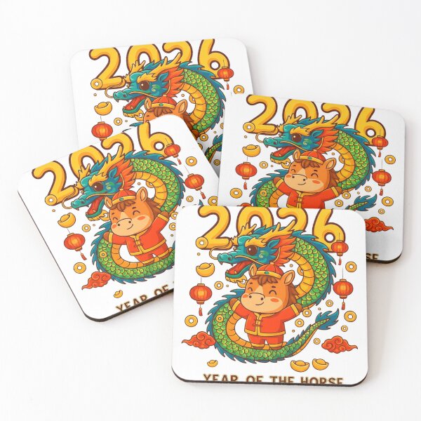 Item preview, 2026 Year of the Horse – Wealth & Prosperity Chinese New Year Art designed and sold by C3J7.