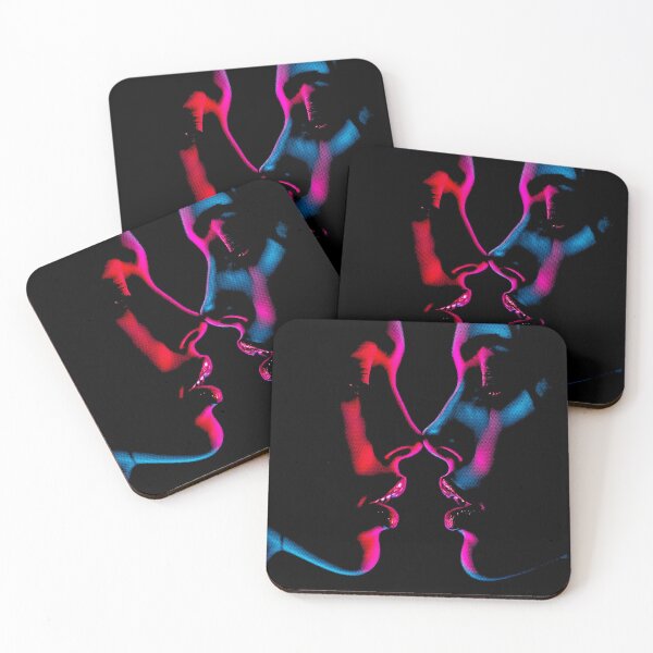 Item preview, Neon Kiss, for black fabrics designed and sold by SteadyRolling.