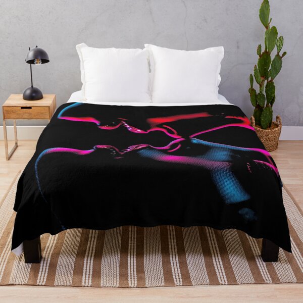 Item preview, Neon Kiss, for black fabrics designed and sold by SteadyRolling.